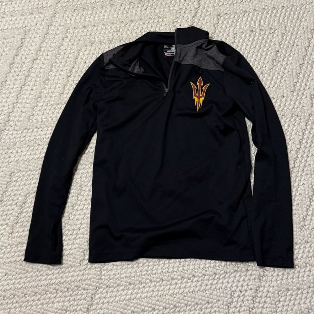 Kids Under Armour Black HeatGear Arizona State Pullover, medium
